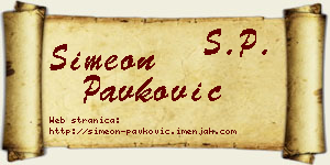 Simeon Pavković vizit kartica